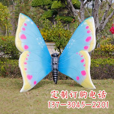 温州仿真蝴蝶_蓝白色款105x100x80