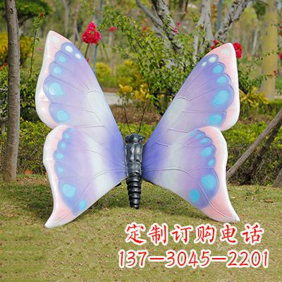 温州仿真蝴蝶_蓝粉色款105x100x80