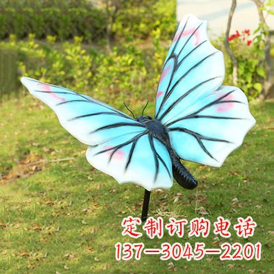 温州仿真蝴蝶_浅蓝白色款80x76x40