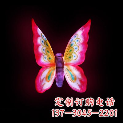 温州仿真蝴蝶_小号红色发光款37x48x20