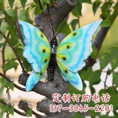 温州仿真蝴蝶_小号湖蓝色17x17x10