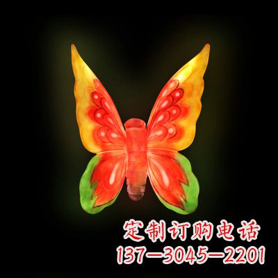 温州仿真蝴蝶_小号黄色发光款37x48x20