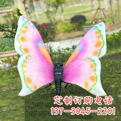 温州仿真蝴蝶_紫白色款105x100x80