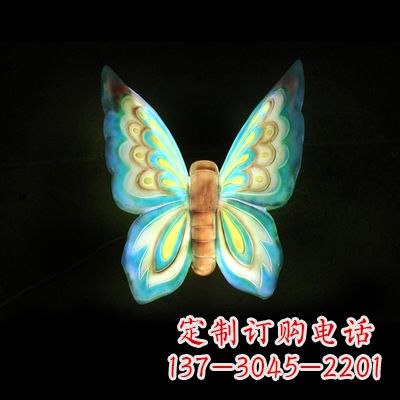 温州仿真蝴蝶_小号蓝色发光款37x48x20