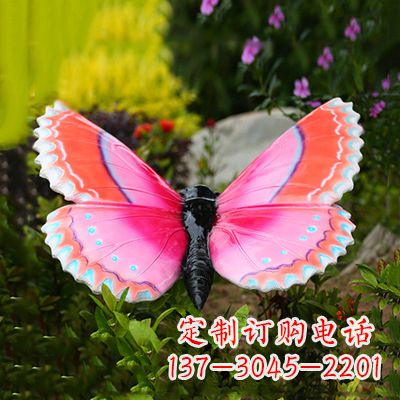 温州仿真蝴蝶_紫红色款80x68x35