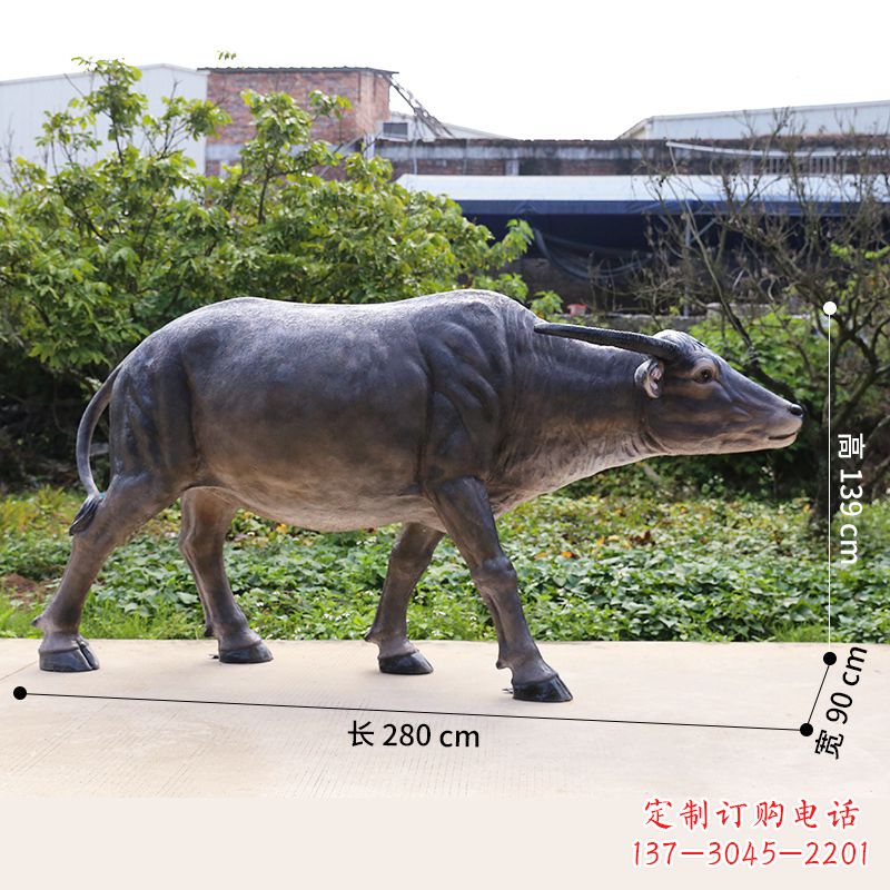 温州仿真水牛动物雕塑