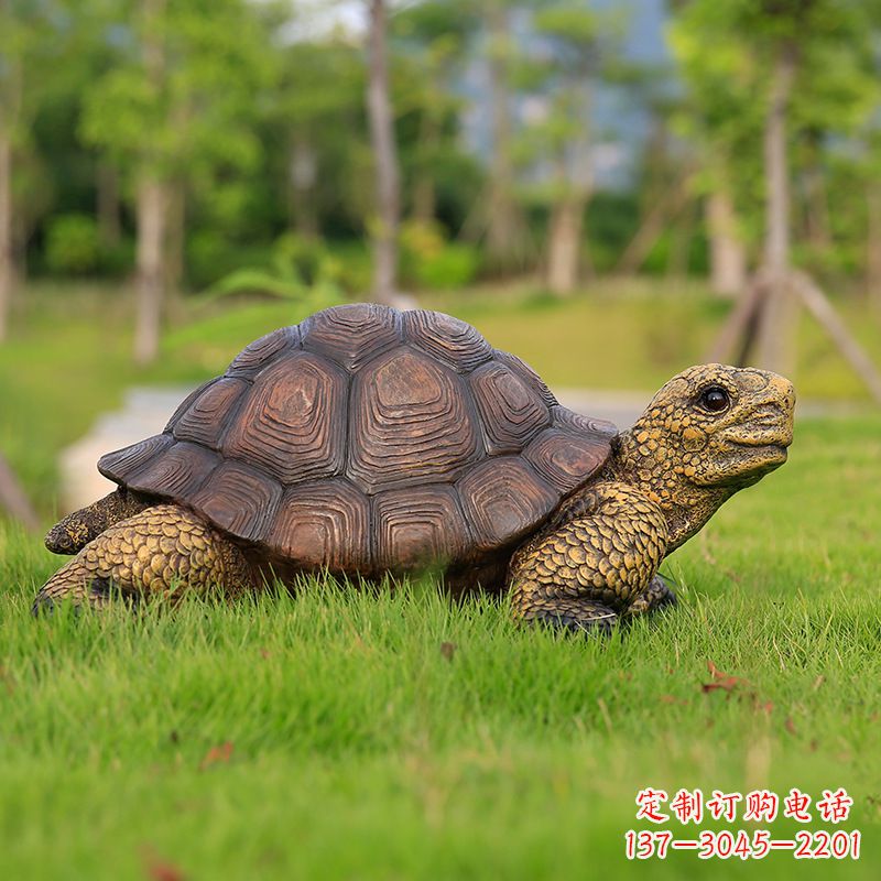 温州玻璃钢乌龟雕塑草坪摆件