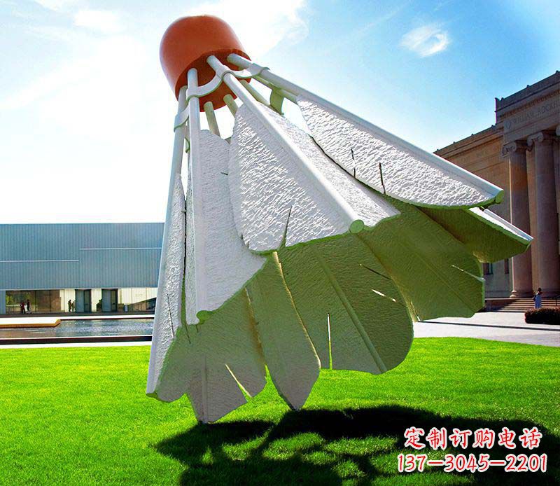 温州高级定制不锈钢羽毛球雕塑