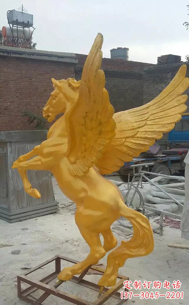 温州飞马玻璃钢仿铜动物雕塑 (2)