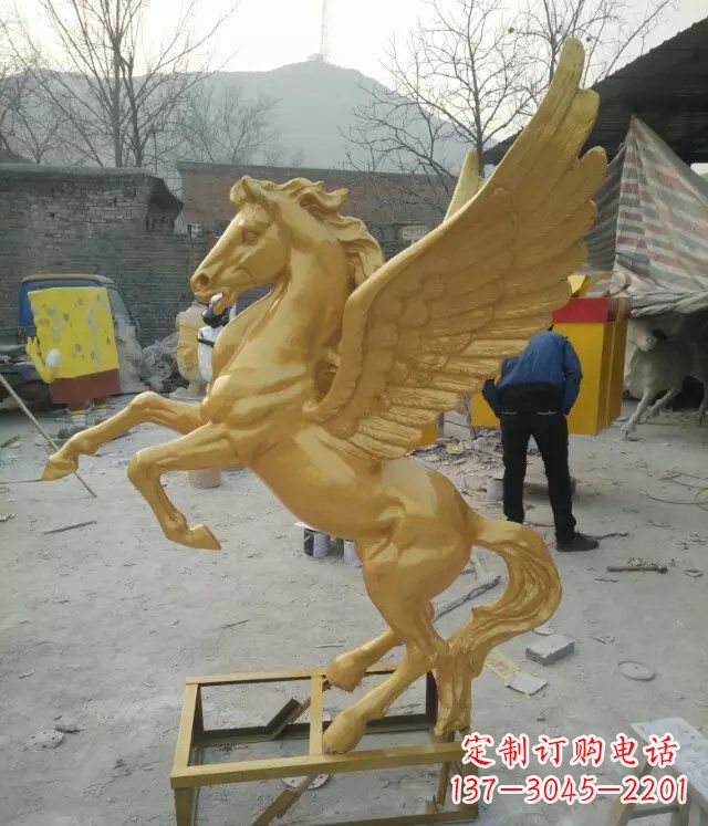 温州飞马动物铜雕 (2)