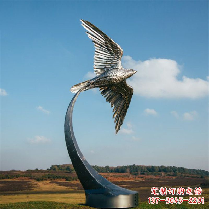 温州飞翔老鹰景观不锈钢雕塑