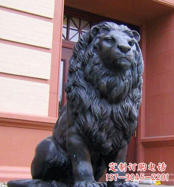 温州非洲狮子铜雕塑