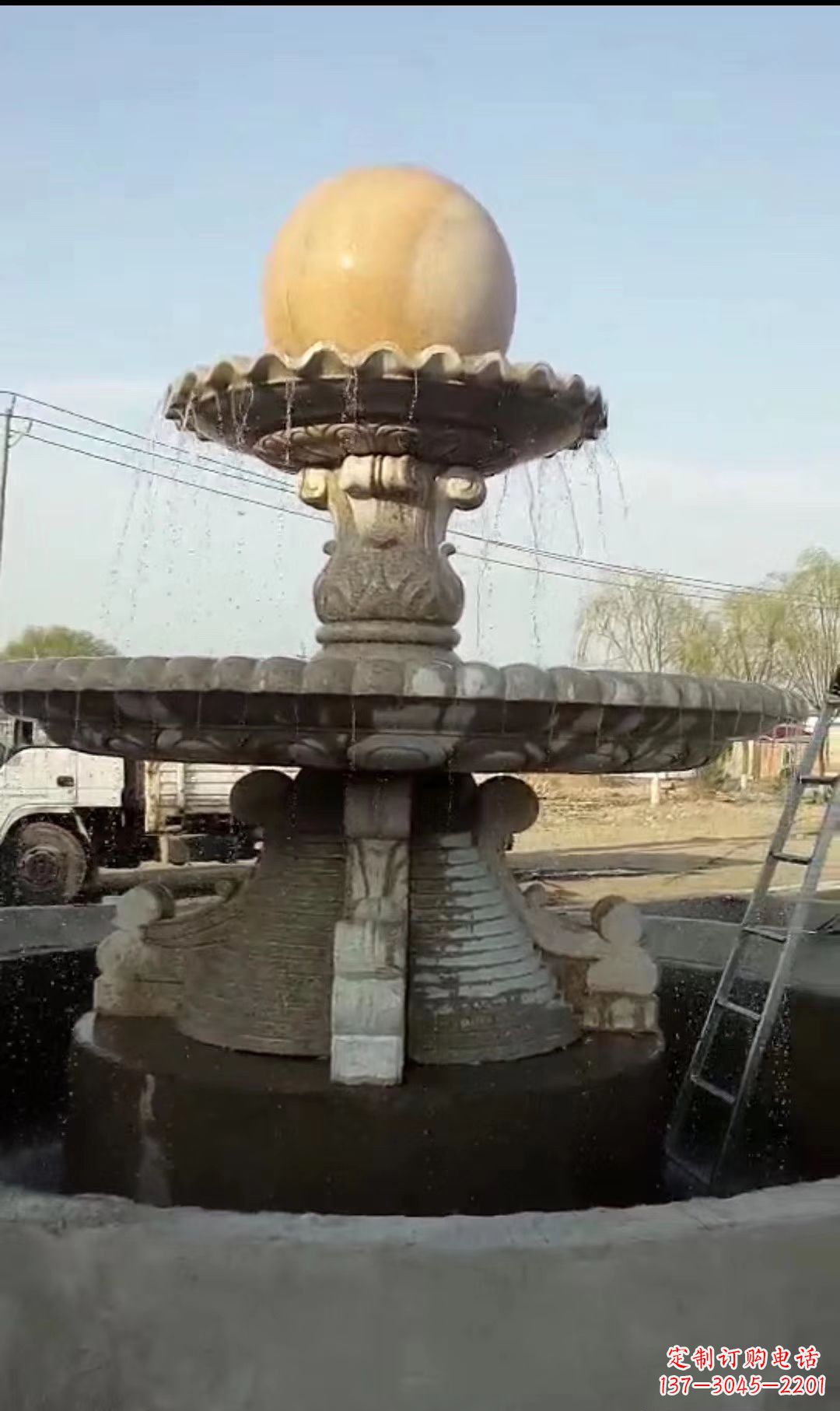 温州风水球喷泉石雕景观雕塑