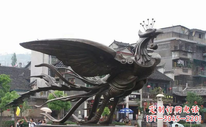 温州凤凰公园景观铜雕