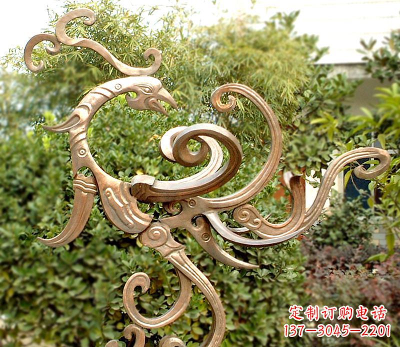 温州精美精致的凤凰铜雕