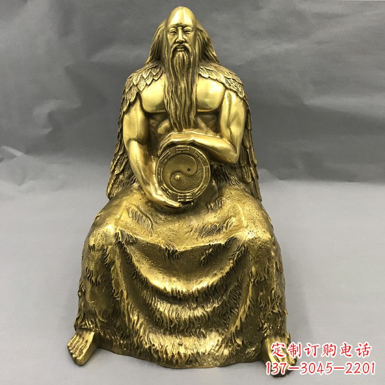 温州伏羲铜雕塑-中华民族上古神话人物雕像