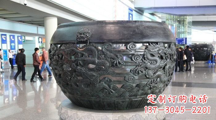 温州浮雕水缸龙广场景观雕塑