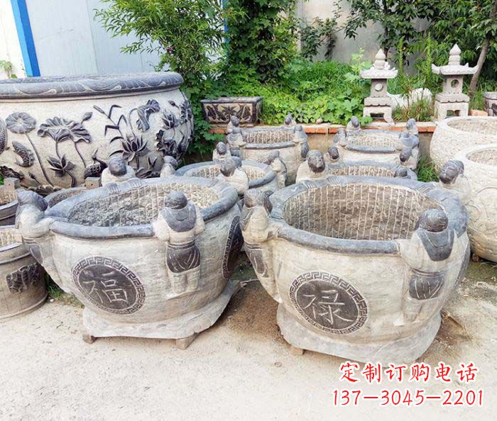 温州福禄招财石雕水缸