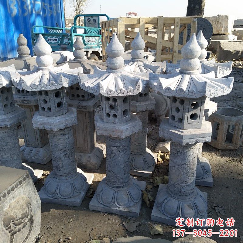 温州高墩青石中式灯笼