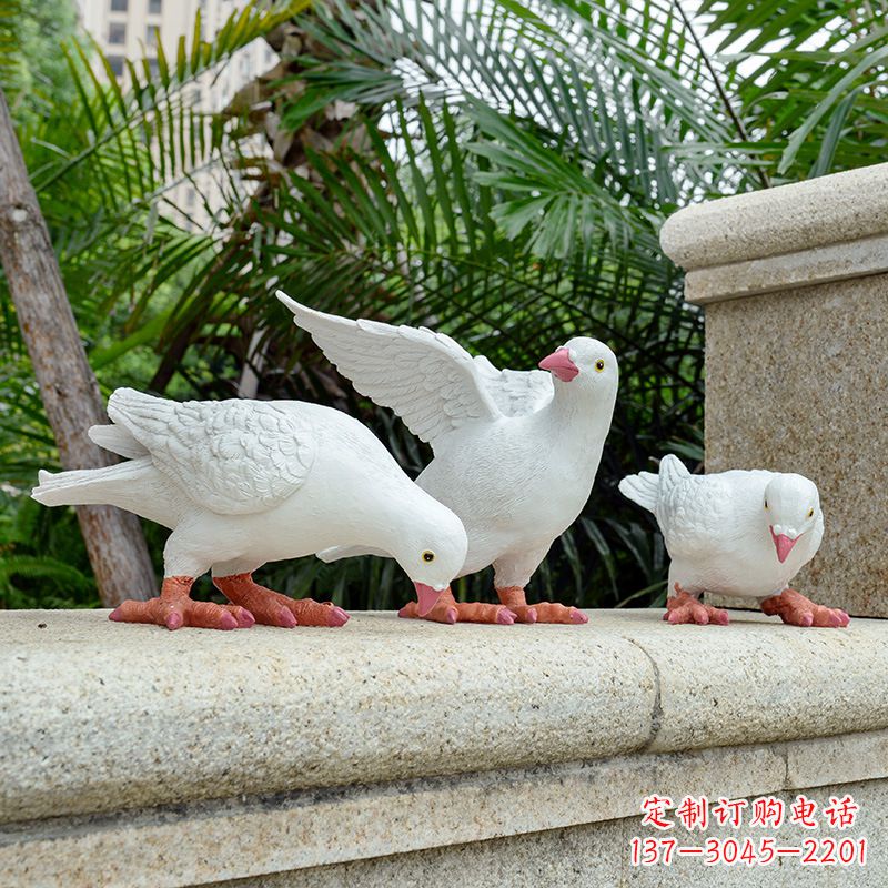 温州纯美飞翔——手工鸽子雕塑