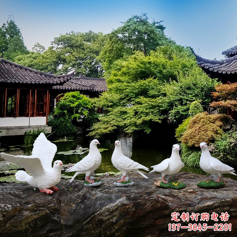 温州令人惊艳的鸽子雕塑