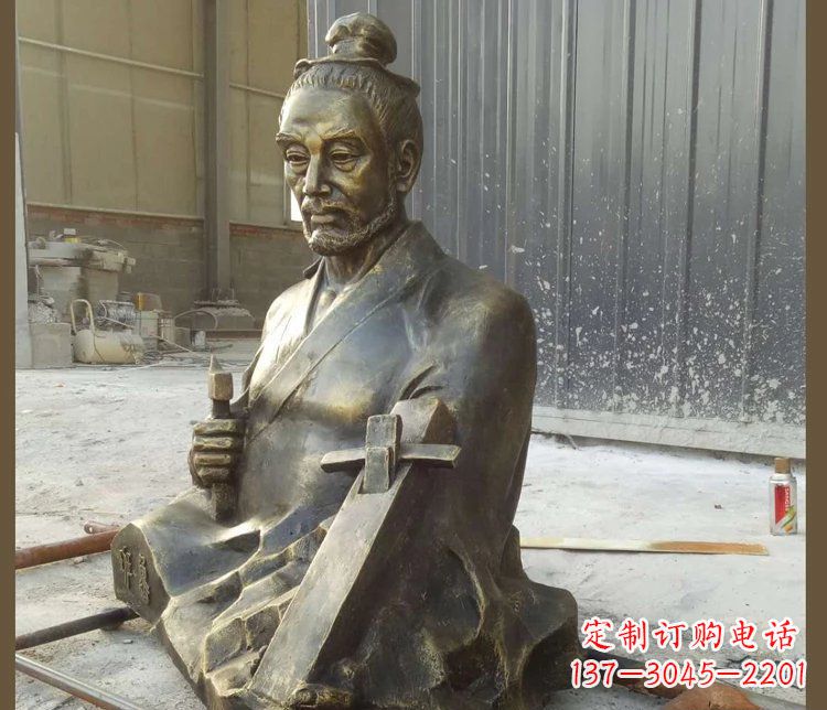 温州工匠祖师鲁班人物铜雕