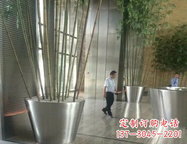 温州品质不锈钢花盆景观雕塑