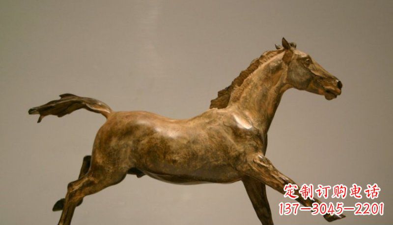 温州铜雕动物奔跑马