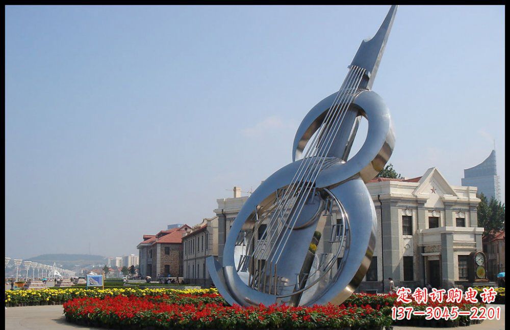温州YFZD-001不锈钢抽象大提琴雕塑