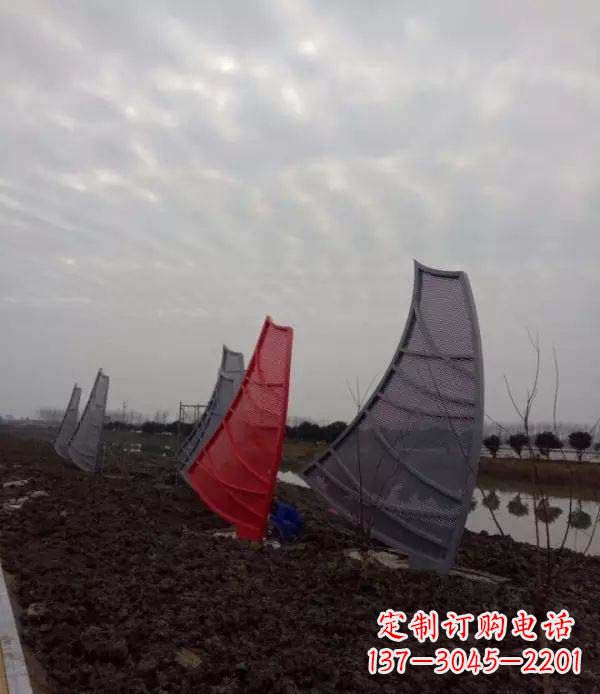 温州不锈钢抽象帆船雕塑