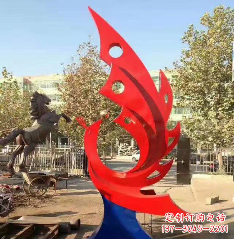 温州艺术精美的不锈钢凤凰雕塑