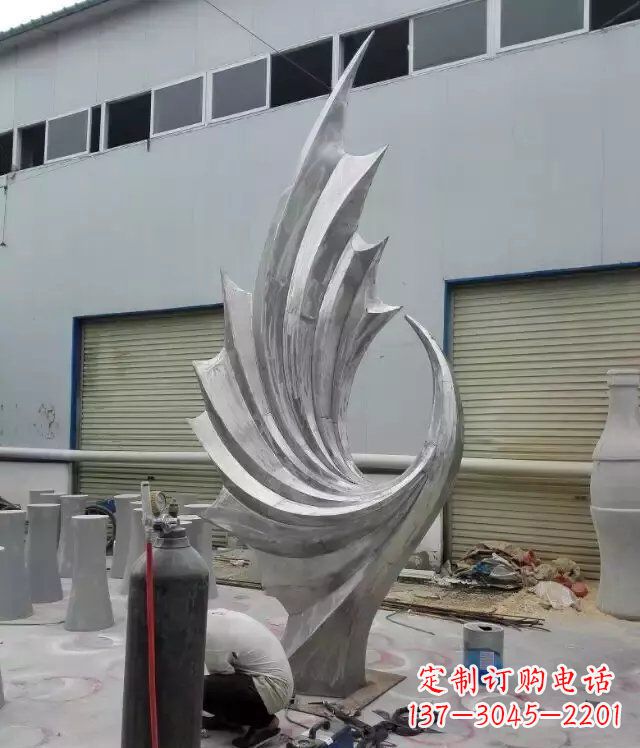 温州 不锈钢凤凰抽象雕塑