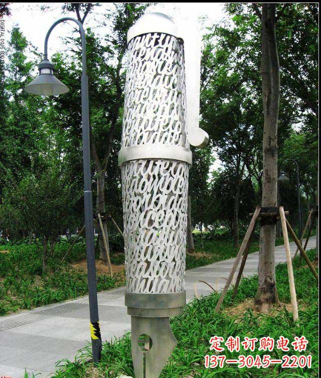温州公园和空间绚丽抽象钢笔雕塑