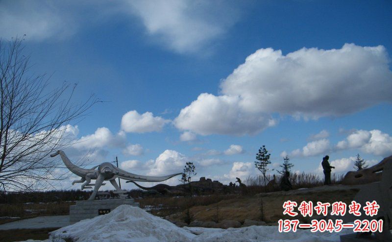 温州超大不锈钢动物恐龙雕塑
