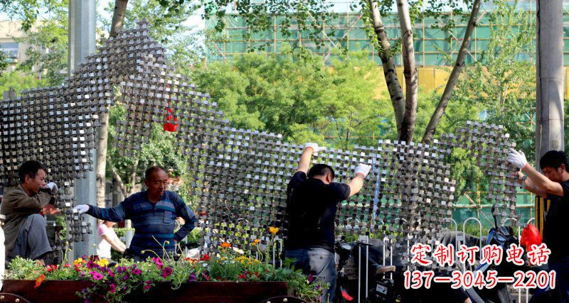 温州中领雕塑 - 动物抽象不锈钢雕塑