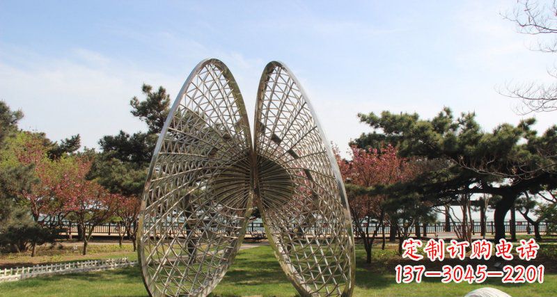 温州做工细腻的不锈钢抽象雕刻扇贝雕塑