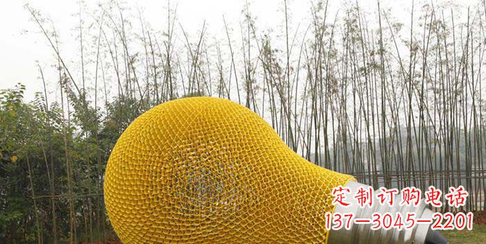 温州公园不锈钢大型灯泡雕塑