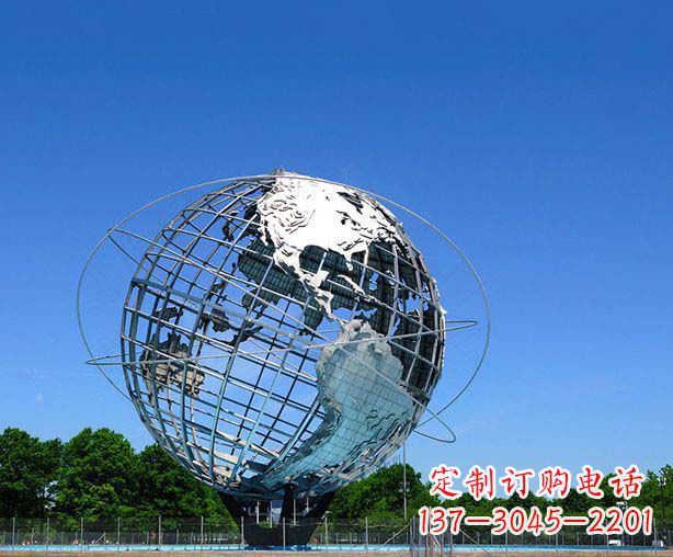 温州不锈钢地球仪摆件雕塑