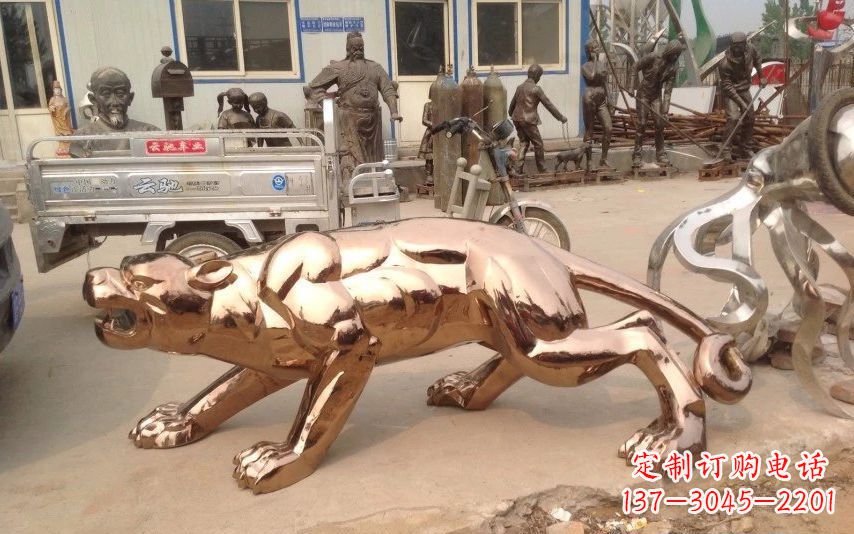温州中领雕塑出品不锈钢动物雕塑