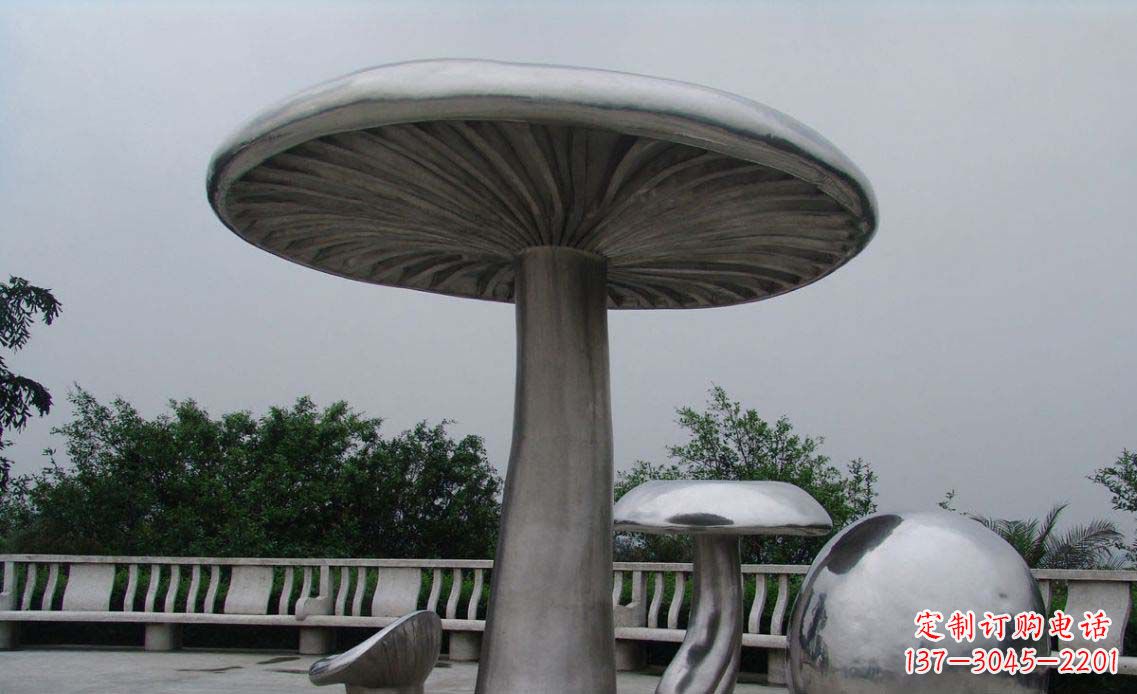 温州特色不锈钢凉亭雕塑
