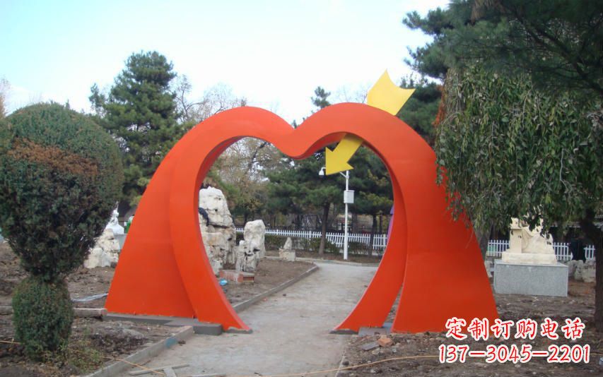 温州高雅大气的不锈钢拱门雕塑
