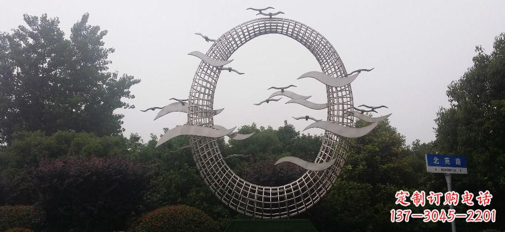 温州优雅风采,质感之美,赏心悦目的不锈钢海鸥雕塑