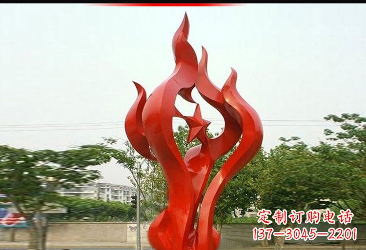温州 不锈钢火炬雕塑-美轮美奂