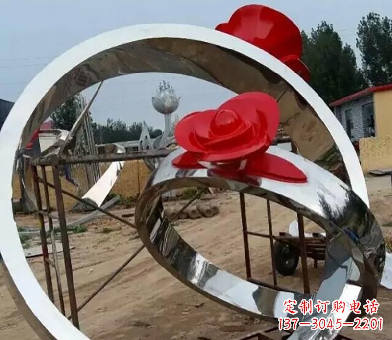 温州精致的不锈钢戒指雕塑