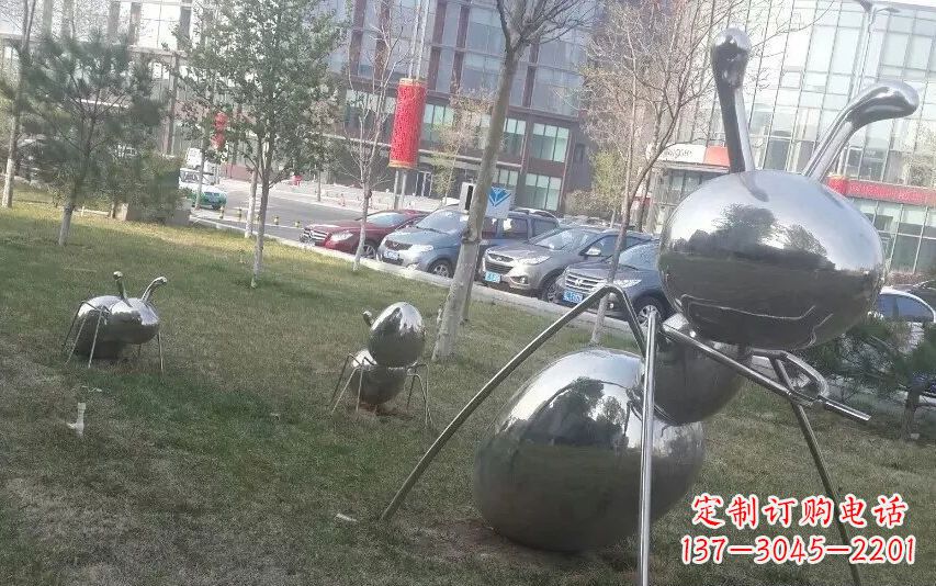 温州中领雕塑—不锈钢蚂蚁雕塑