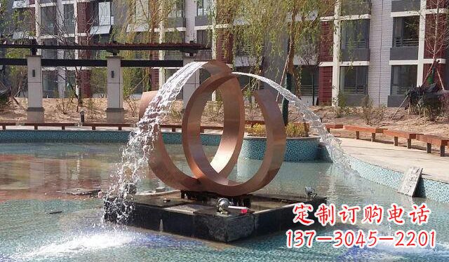 温州高贵典雅的不锈钢喷泉雕塑