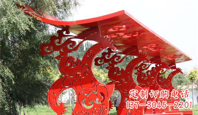 温州新潮不锈钢公园凉亭雕塑