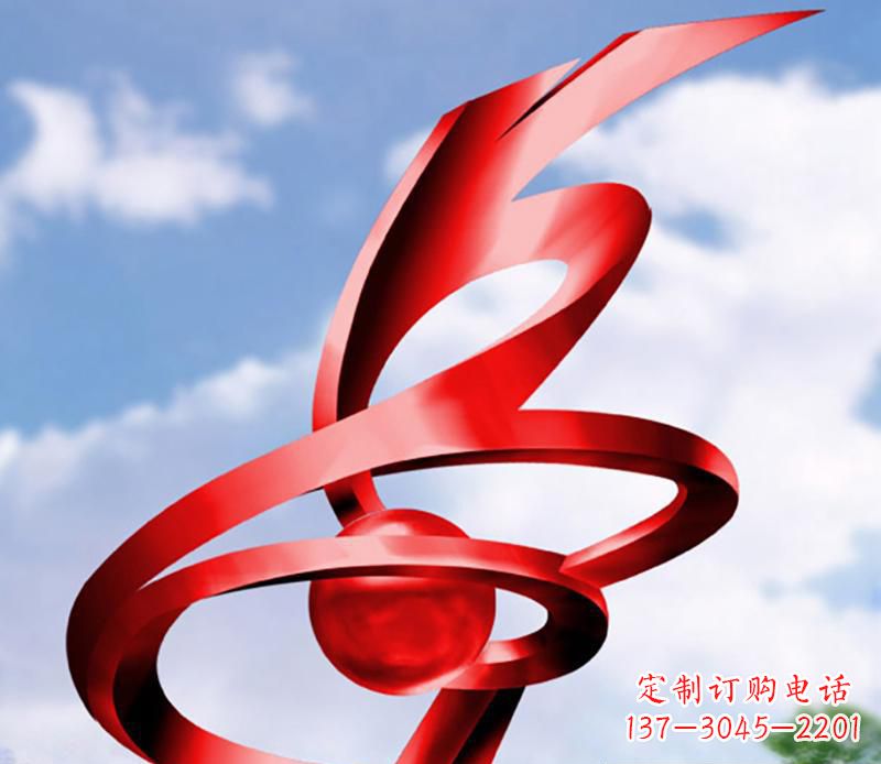 温州公园装饰不锈钢指环雕塑
