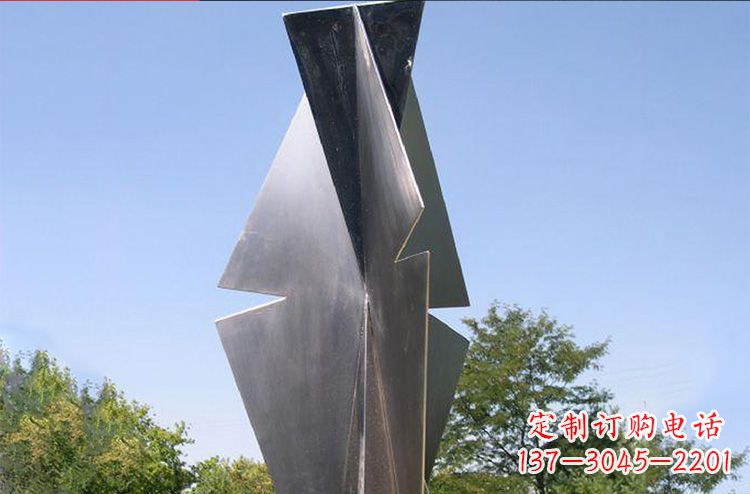 温州不锈钢树叶雕塑更新公园景观