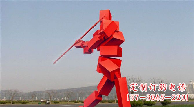 温州定制不锈钢标枪雕塑
